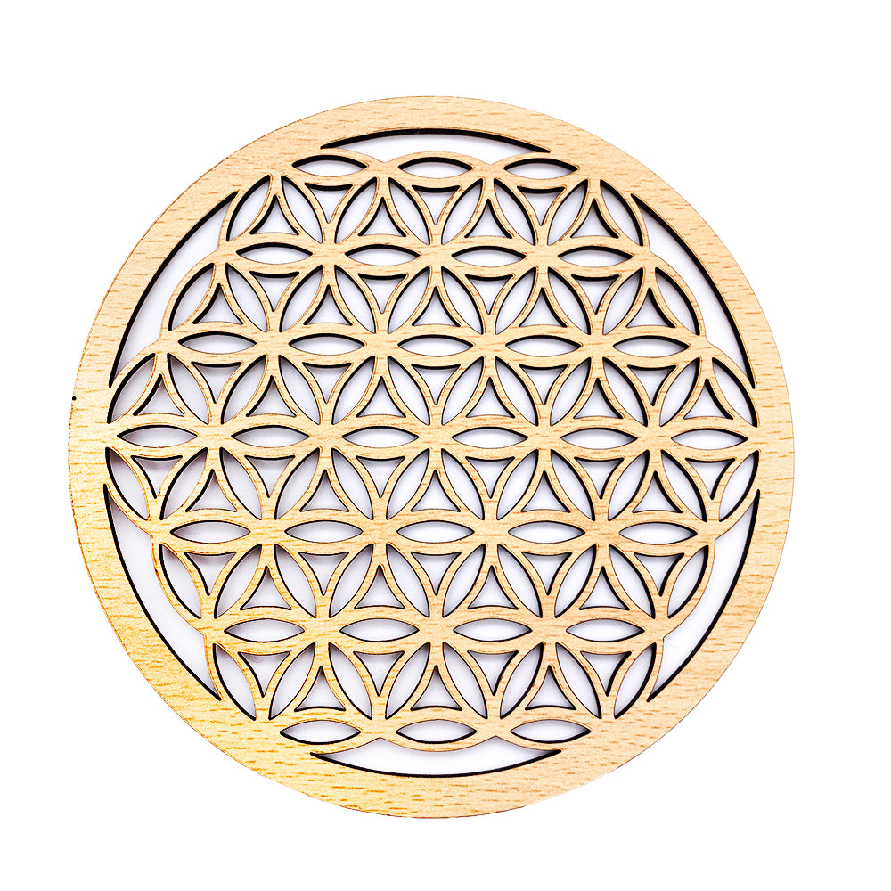 Support Fleur de vie en Bois - 15 cm