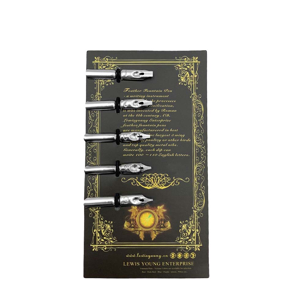Set de calligraphie - Plume de Dinde Naturelle et Porte-Plume