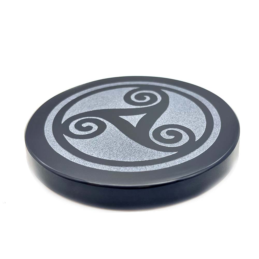 Support Triskel en Obsidienne Noire - 7cm