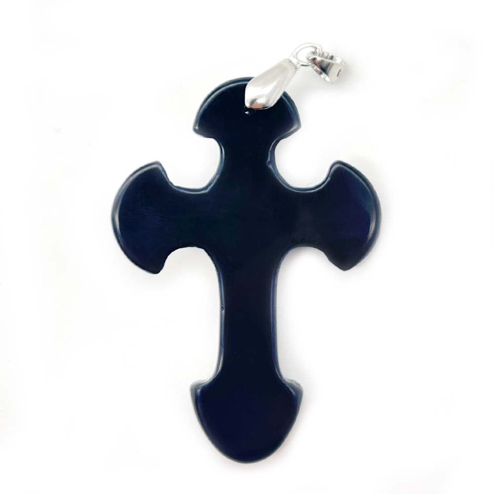 Pendentif Croix en Obsidienne