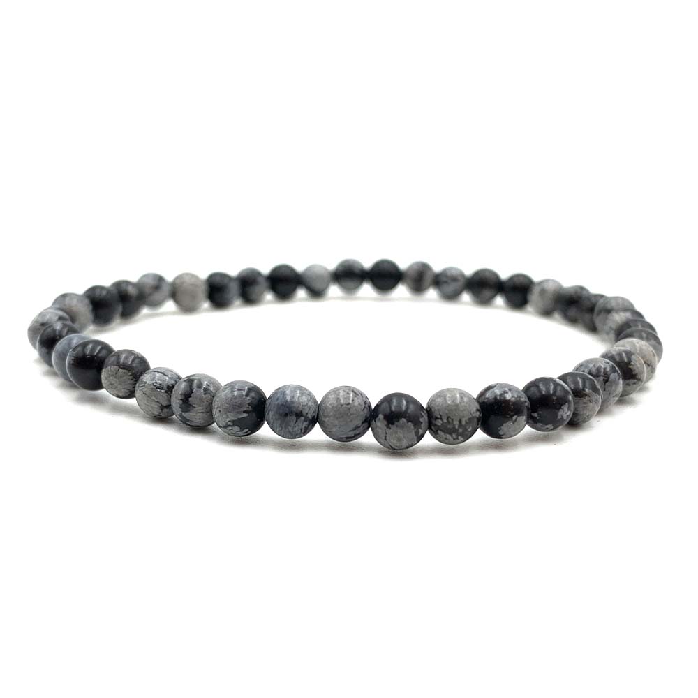 Bracelet Obsidienne Neige / Mouchetée