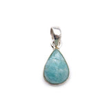 Pendentif Amazonite cabochon et brute en Argent