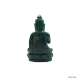 Statue Bouddha Protecteur en Aventurine Verte taillée à la main - 11 cm