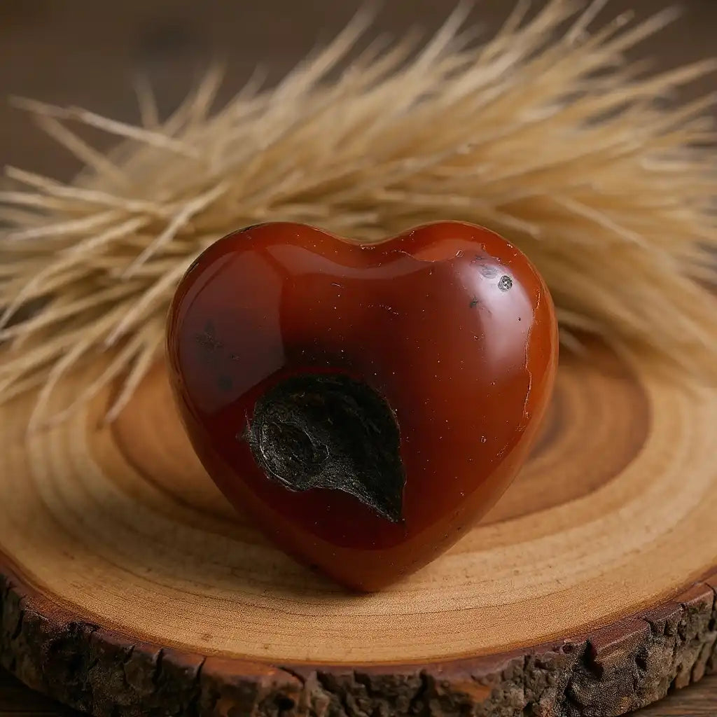 Coeur Cornaline - 6 cm