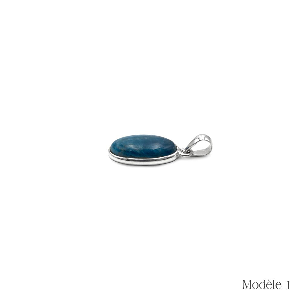 Pendentif Argent Massif en Apatite