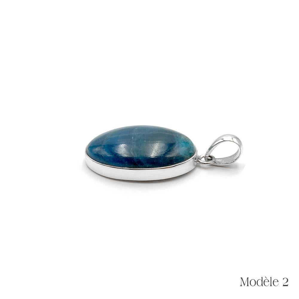 Pendentif Argent Massif en Apatite