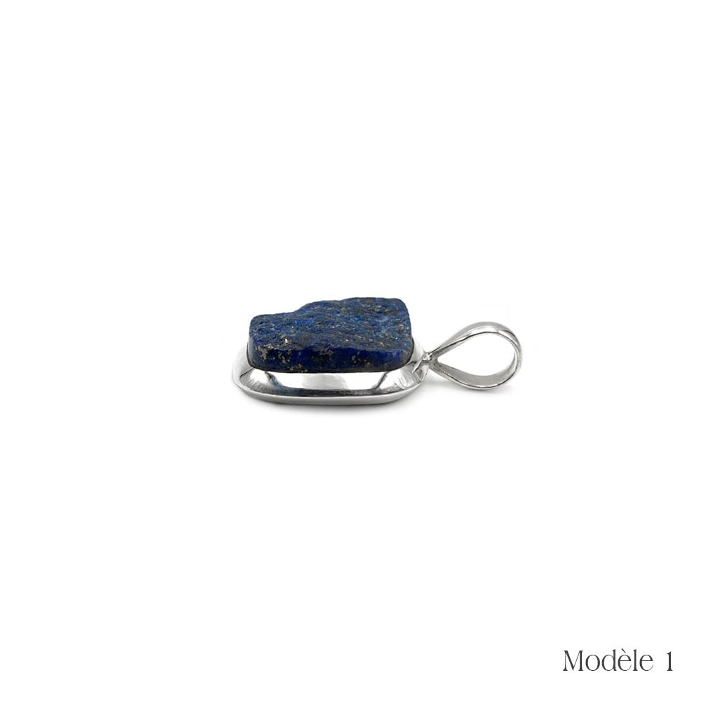 Pendentif Argent Massif en Lapis-Lazuli