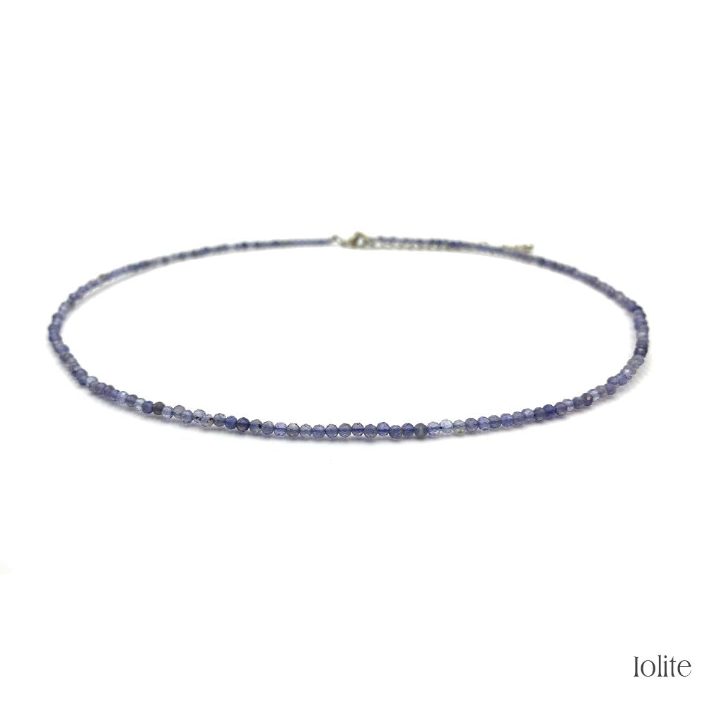 Collier de Perles Facettées en Iolite