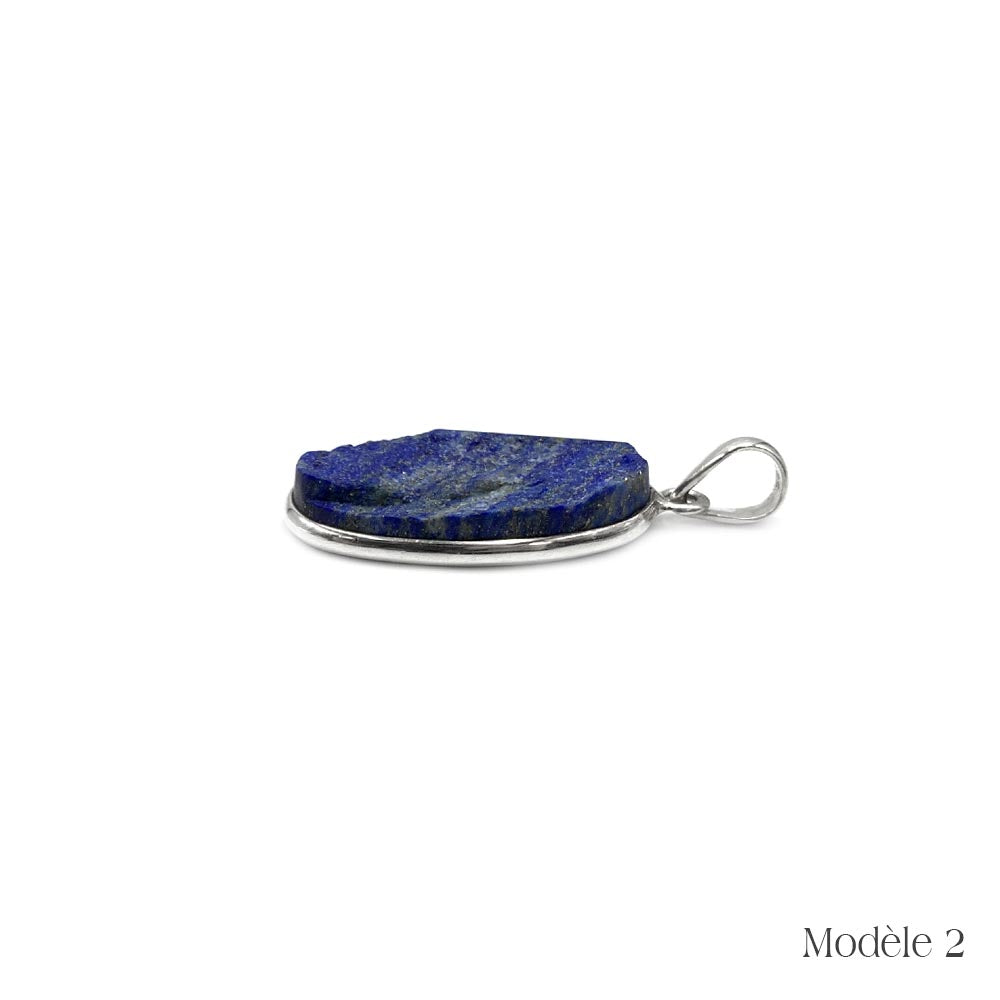 Pendentif Argent Massif en Lapis-Lazuli