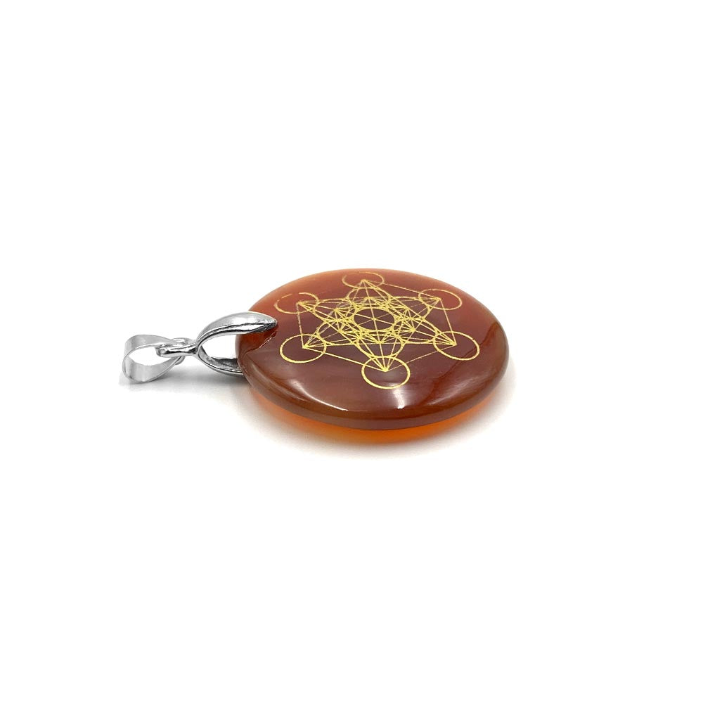 Pendentif Talisman Cube de Métatron en Pierres Naturelles