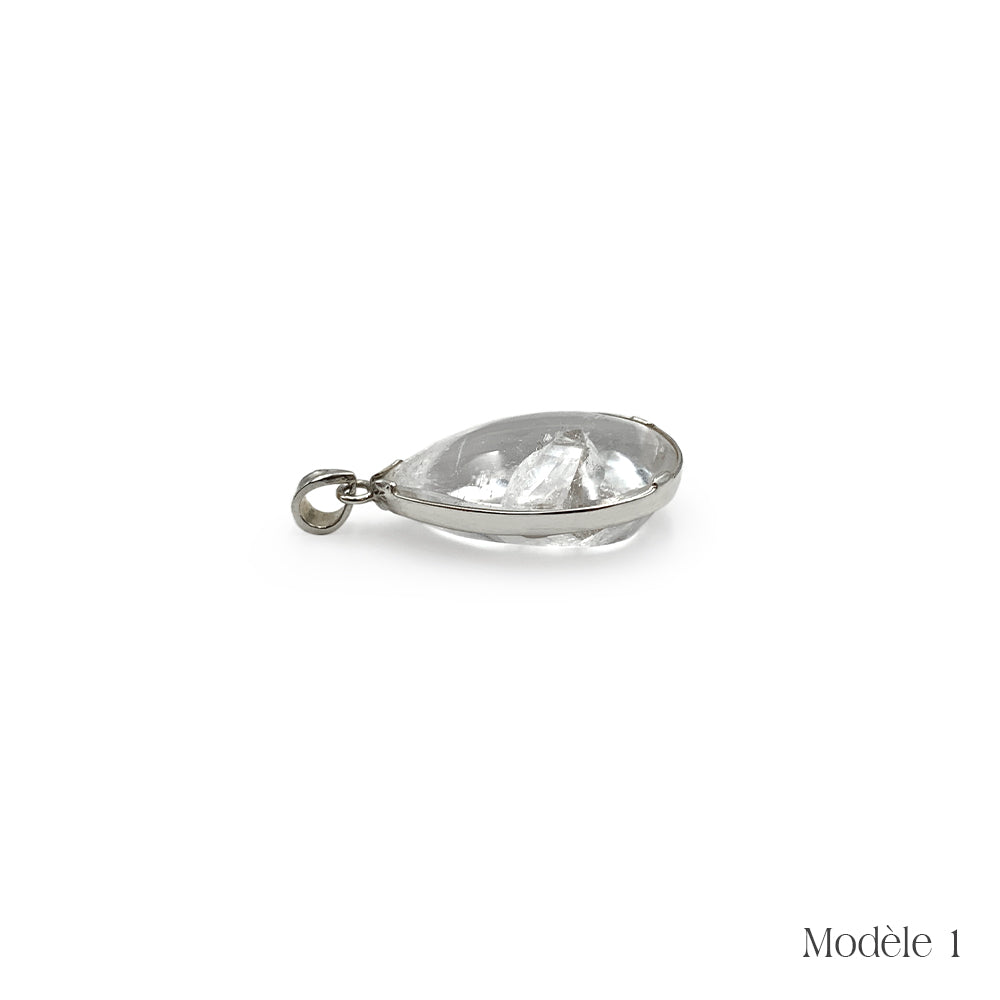 Pendentif "Quartz In" en Argent