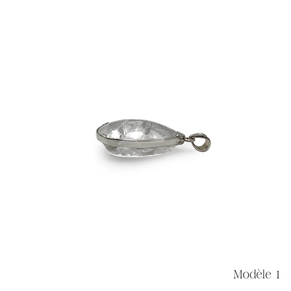 Pendentif "Quartz In" en Argent