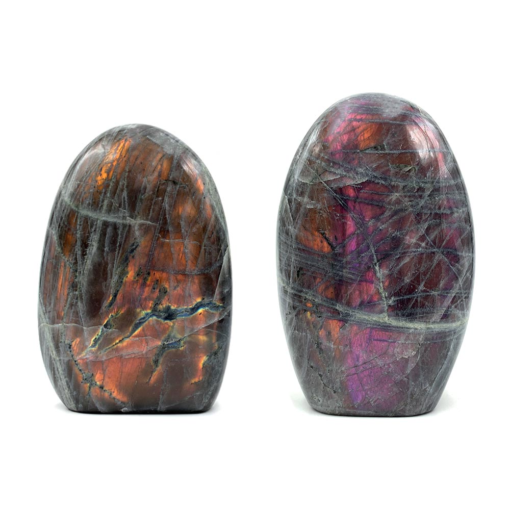 Labradorite Violette / Rose Forme Libre de Qualité Extra