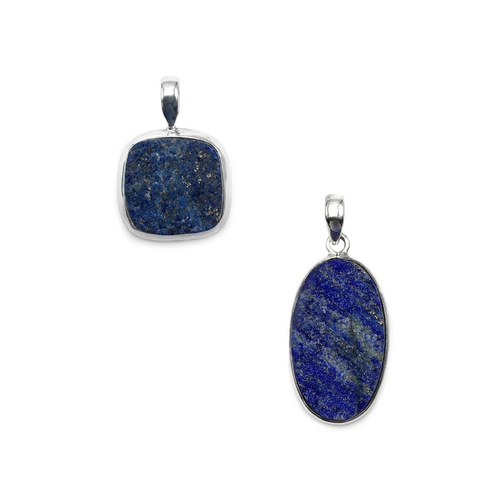 Pendentif Argent Massif en Lapis Lazuli