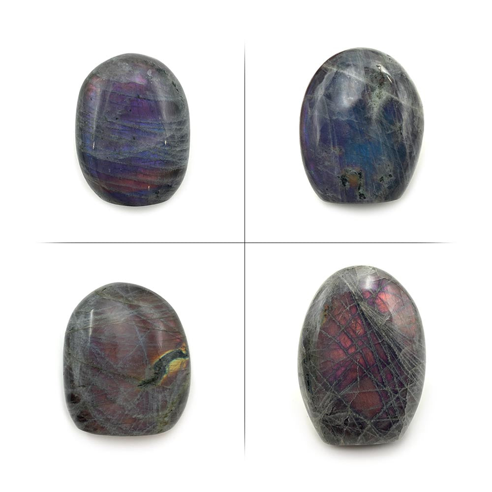 Labradorite Violette / Rose Forme Libre de Qualité Extra