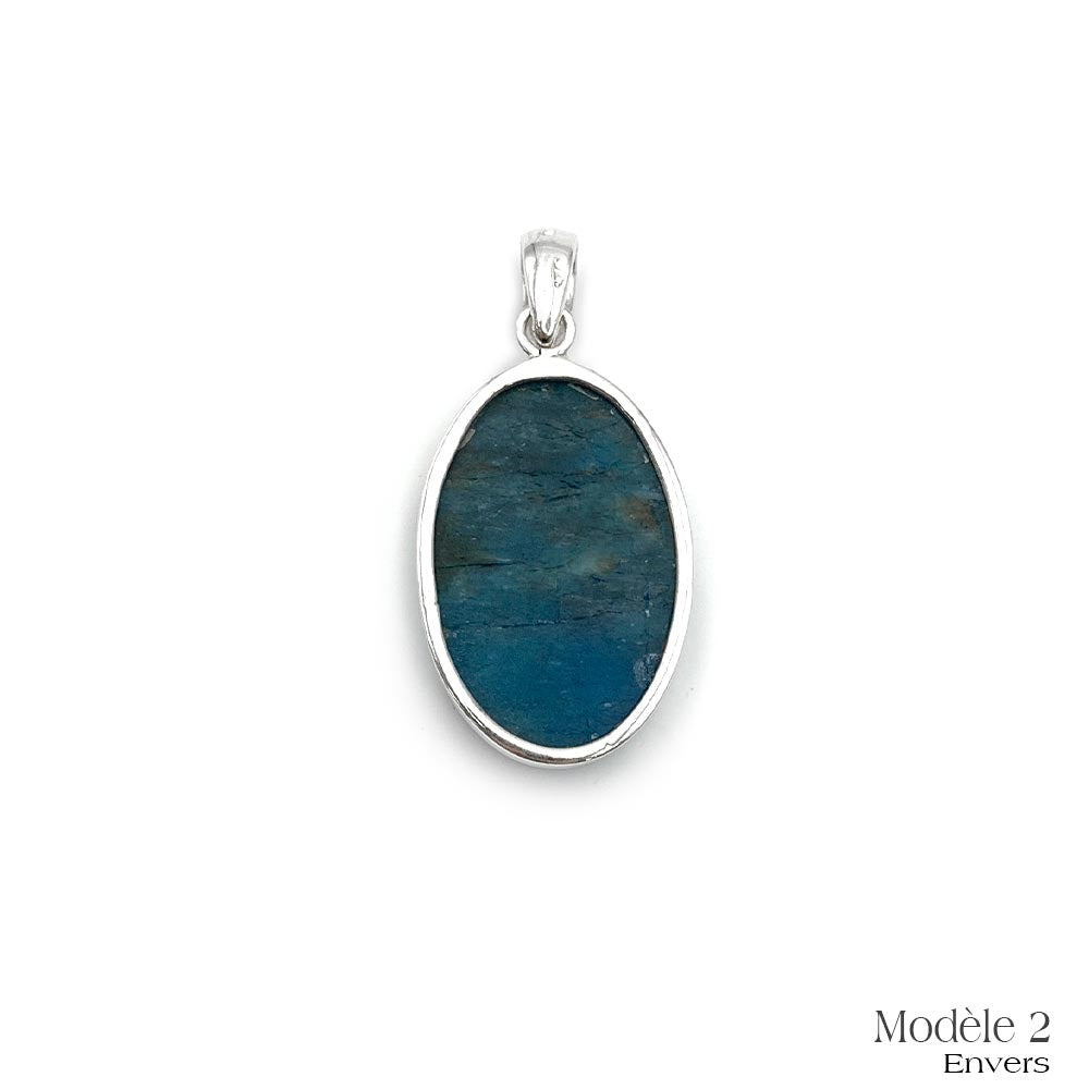 Pendentif Argent Massif en Apatite