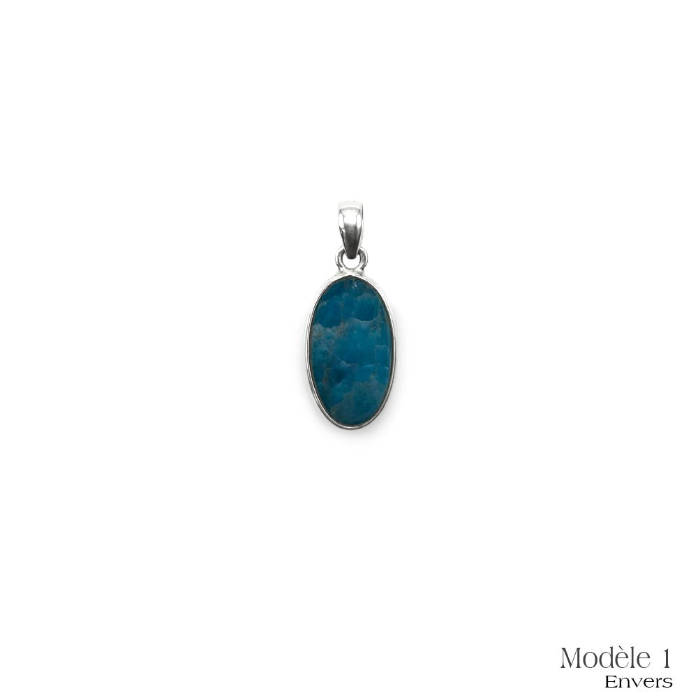 Pendentif Argent Massif en Apatite