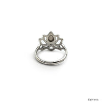 Bague Argent "Lotus" en Labradorite