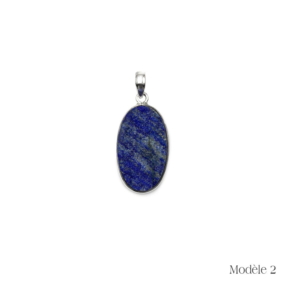 Pendentif Argent Massif en Lapis-Lazuli