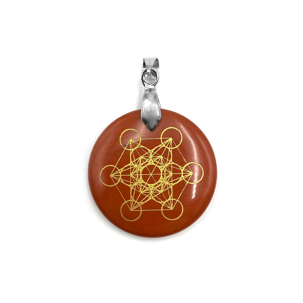 Pendentif Talisman Cube de Métatron en Pierres Naturelles