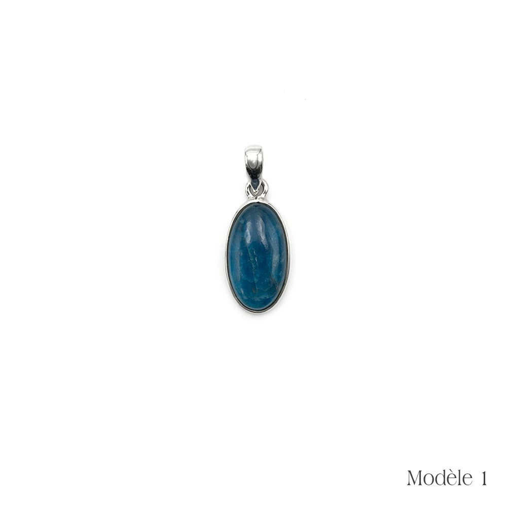 Pendentif Argent Massif en Apatite