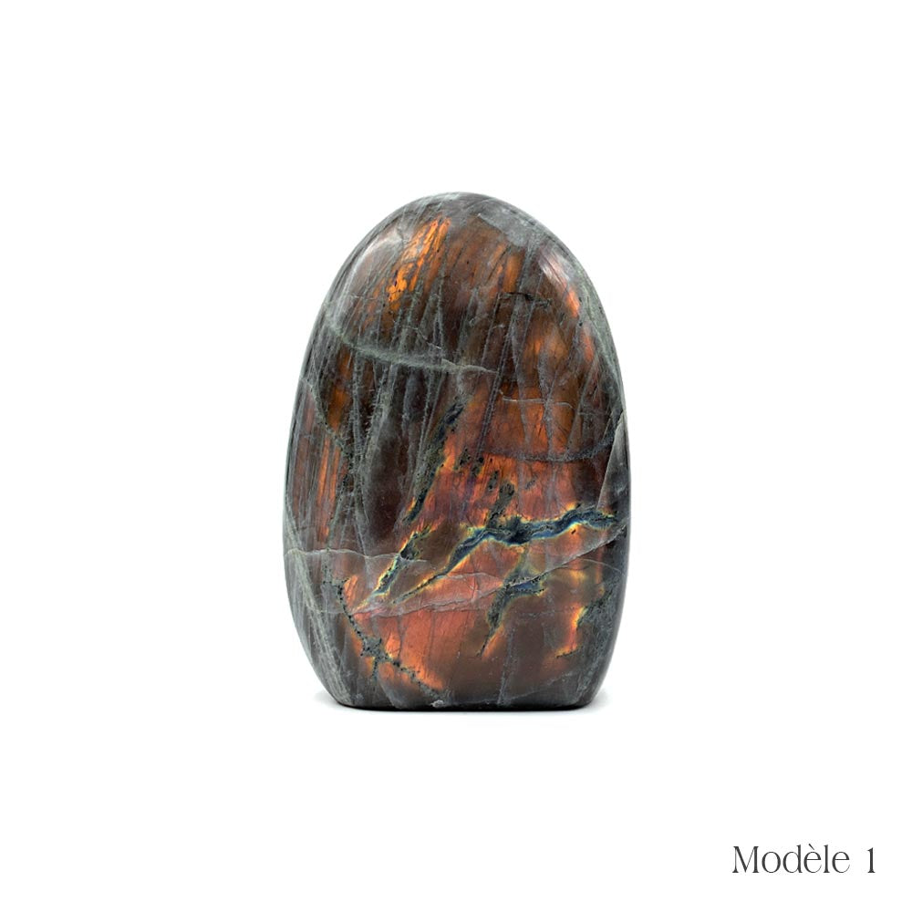 Labradorite Violette / Rose Forme Libre de Qualité Extra