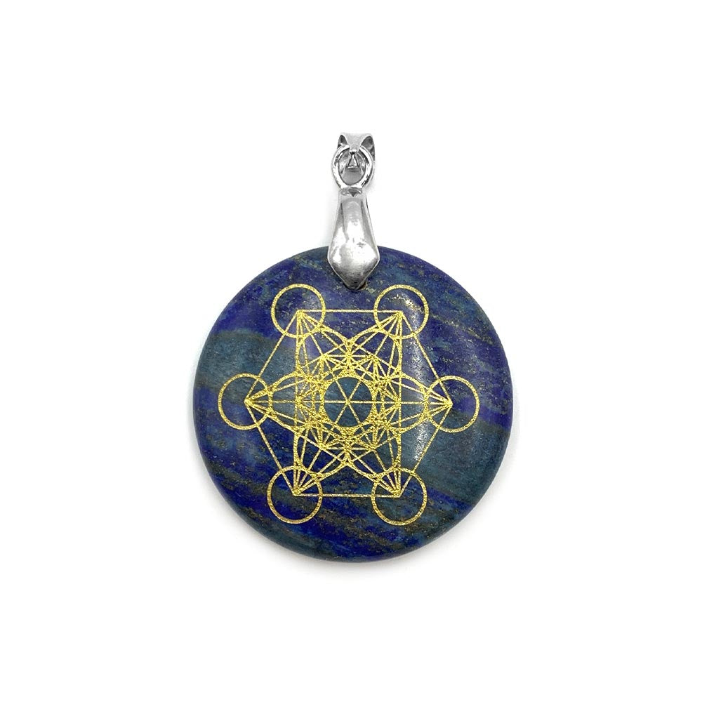 Pendentif Talisman Cube de Métatron en Pierres Naturelles
