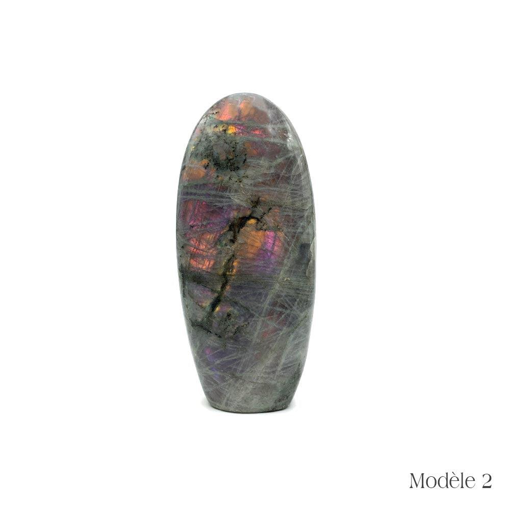Labradorite Violette / Rose Forme Libre de Qualité Extra