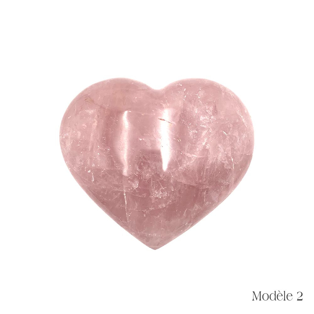 Coeur en Quartz Rose