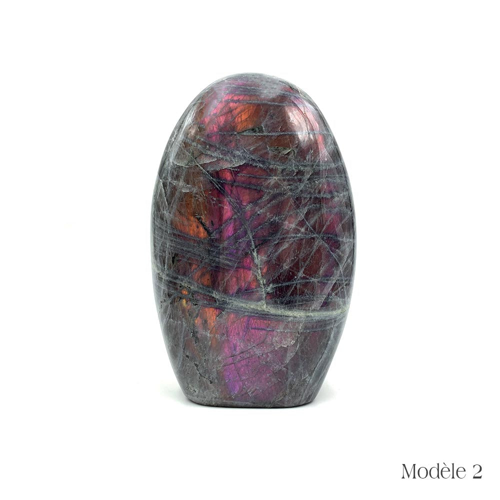 Labradorite Violette / Rose Forme Libre de Qualité Extra