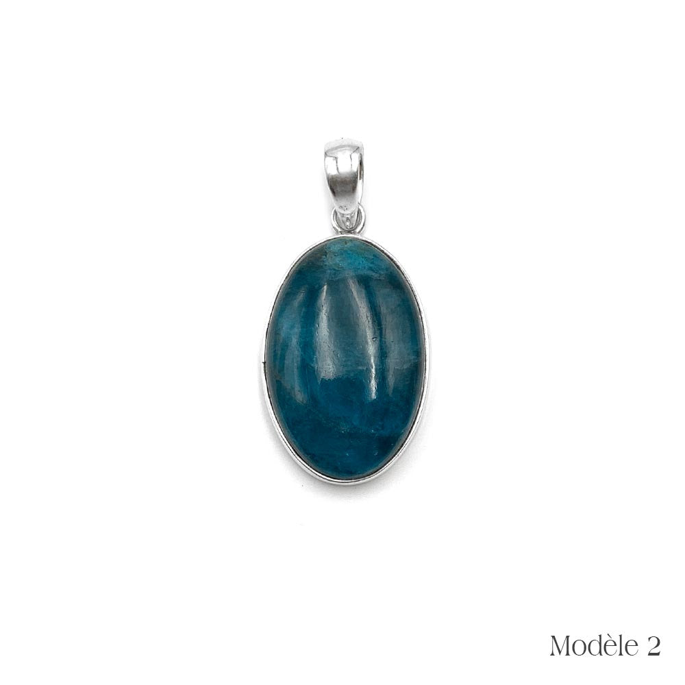 Pendentif Argent Massif en Apatite