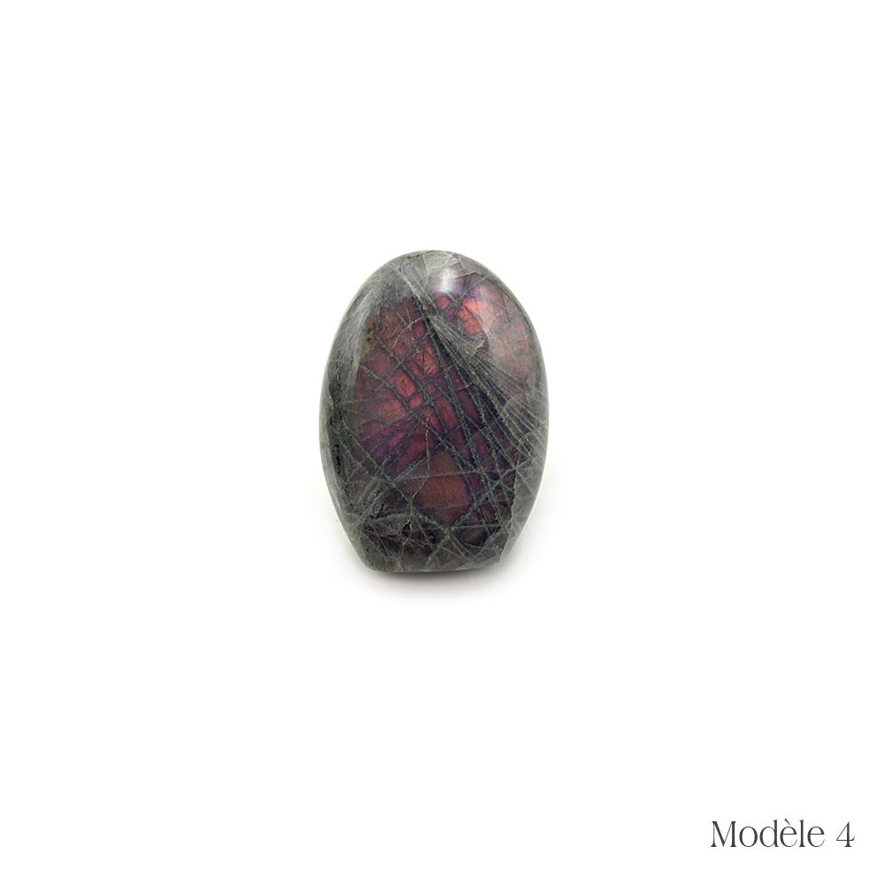 Labradorite Violette / Rose Forme Libre de Qualité Extra