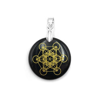 Pendentif Talisman Cube de Métatron en Pierres Naturelles