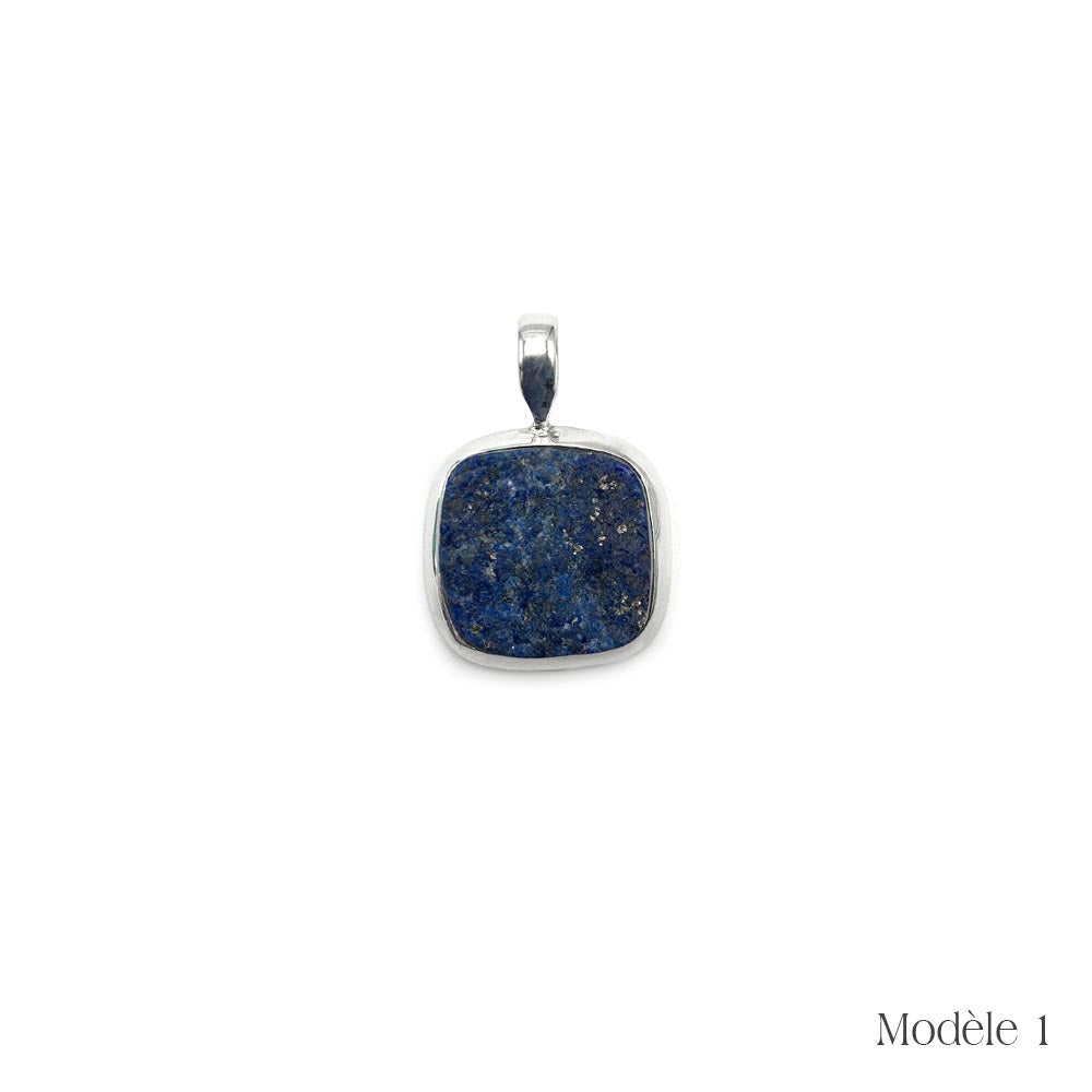 Pendentif Argent Massif en Lapis-Lazuli