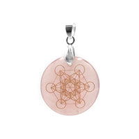 Pendentif Talisman Cube de Métatron en Pierres Naturelles