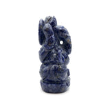 Statue Ganesh taillée à la main en Sodalite - 10 cm