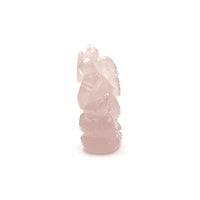 Statue Ganesh taillée à la main en Quartz Rose - 6 cm