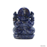 Statue Ganesh taillée à la main en Sodalite - 10 cm