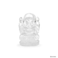 Statue Ganesh taillée à la main en Cristal de Roche - 6 cm