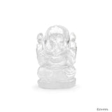 Statue Ganesh taillée à la main en Cristal de Roche - 6 cm