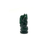 Statue Ganesh taillée à la main en Aventurine Verte - 4,5 cm