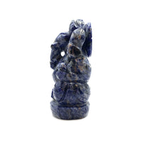 Statue Ganesh taillée à la main en Sodalite - 10 cm