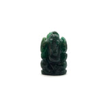 Statue Ganesh taillée à la main en Aventurine Verte - 4,5 cm