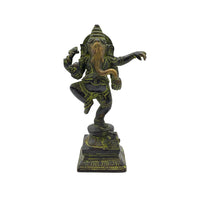 Statue Ganesh dansant en bronze - 16 cm