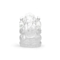 Statue Ganesh taillée à la main en Cristal de Roche - 6 cm