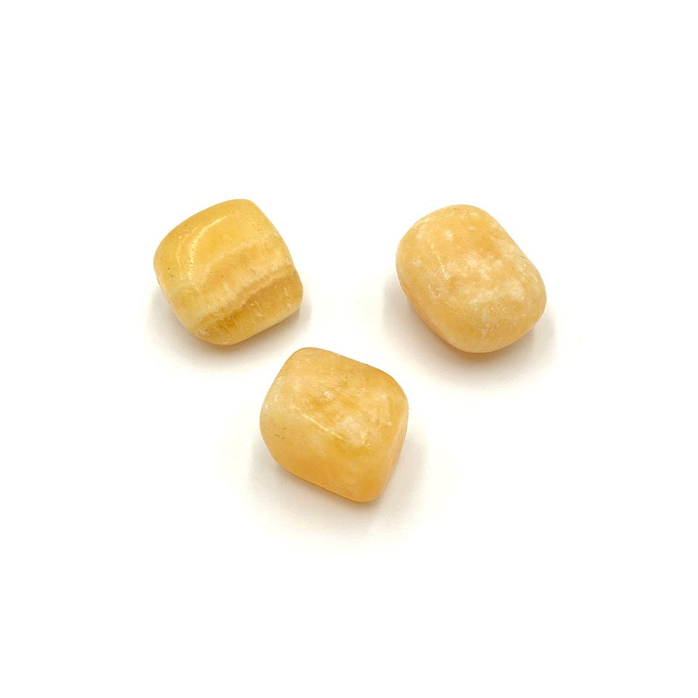 Calcite Jaune / Orange - Pierre Roulée