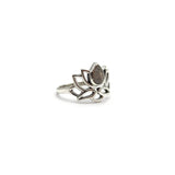 Bague Argent "Lotus" en Labradorite