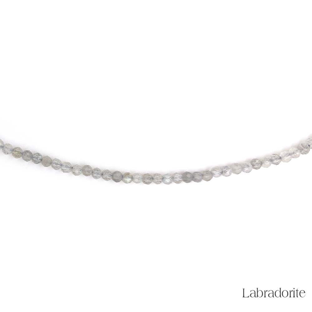 Collier de Perles Facettées en Labradorite