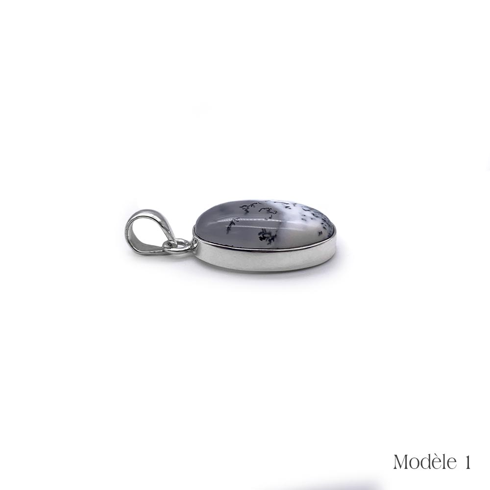 Pendentif Merlinite / Opale Dendritique