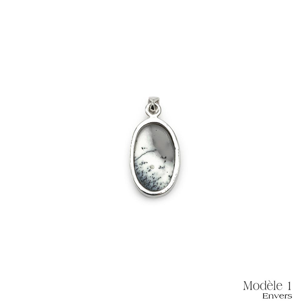 Pendentif Merlinite / Opale Dendritique